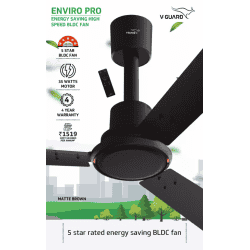V-Guard ENVIRO NEO Ceiling Fan | 1200MM | Matte brown