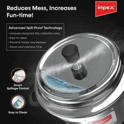 IMPEX DELIGHT | 5 Virgin Aluminium Dripless |  5 L | Induction Bottom Pressure Cooker | Aluminium
