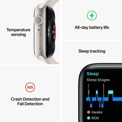 Apple Watch Series 8 | 41MM | Temperature sensor | Sport Band Cell | Midnight | MNHV3HN/A