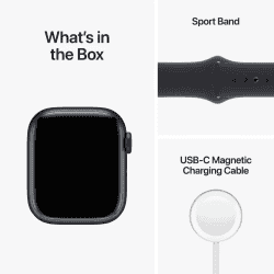Apple Watch |MNP53HN/A |Series 8 |  41mm | GPS | Midnight Strap