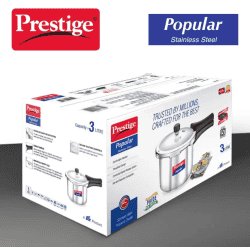 Prestige Popular | 3 L |  Pressure Cooker | Stainless Steel