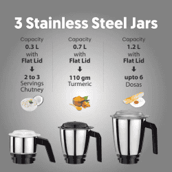 Preethi Peppy Plus MG 246 Mixer Grinder | 750 W | 4 Jars | Black, Red