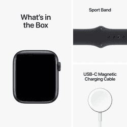 APPLE WATCH SE 2ND GEN | MNK03HN/A | 44MM | MIDNIGHT ALUMINUM | SPORT BAND GPS  | MIDNIGHT