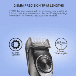 Syska Trimmer | HT750 |  Black and Silver