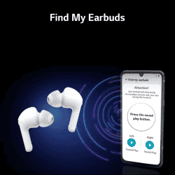 LG Tone Free FN5 | Wireless Earbuds with Noise Isolation | IPX4 Water Resistance | White