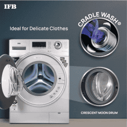IFB Washing Machine | Executive SXS 9014 | 9 kg | 5 Star | 2X Power Steam,Hard Water Wash Fully Automatic Front Load with In-built Heater | Silver