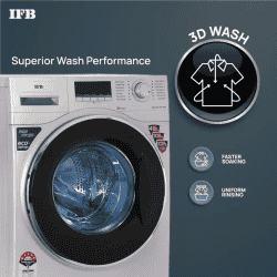 IFB Washing Machine | Executive SXS 9014 | 9 kg | 5 Star | 2X Power Steam,Hard Water Wash Fully Automatic Front Load with In-built Heater | Silver