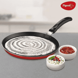 Pigeon Storm Flat Non-stick Tawa | Induction Base Tawa |  27 cm diameter | Aluminium