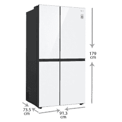 LG Refrigerator | GC-B257UGLW | 694 litres | Frost Free | Side-by-Side Refrigerator | Linen White