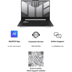 ASUS TUF Dash | F15 Core i7 | 12th Gen | 16 GB/1 TB SSD/Windows 11 Home/4 GB Graphics/NVIDIA GeForce RTX 3050/144 Hz | FX517ZC-HN108WS | Gaming Laptop | Off Black