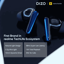 DIZO TechLife Buds Z | True Wireless | Bluetooth Headset | Onyx