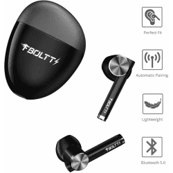 Fire-Boltt BE1300 Bluetooth Headset | True Wireles | Black