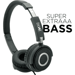 boAt BassHeads 910 Wired Headset | Carbon Black