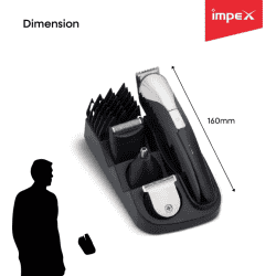 IMPEX GK 401 | Grooming Kit 120 Runtime 5 Length Settings | Multicolor