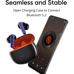DIZO Buds Z Pro | True Wireless | Active Noise Cancellation | Bluetooth Headset | Orange, Black