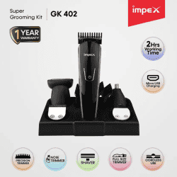 Impex Trimmer | 60 Runtime | 4 Length Settings | Black | GK 402