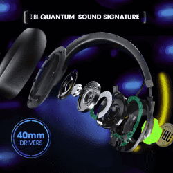 JBL Quantum 100 Wired Gaming Headset | On the Ear | Black