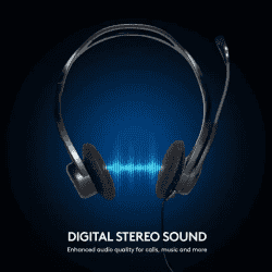 Logitech H370 USB Wired Headset | On the Ear | Black
