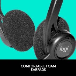 Logitech H370 USB Wired Headset | On the Ear | Black