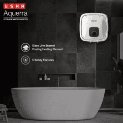 USHA AQUERRA 10 L Storage Water Geyser | White & Black