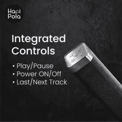 Hapi Pola Powerbeat wireless Bluetooth 5.0 sound bar Stereo Channel | Black