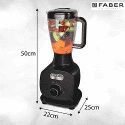 Faber FMG Candy 1000 Mixer Grinder |  3J+1PC   BK | Black