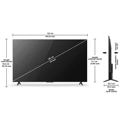 TCL | 55P635 | 139 cm (55 Inch) | Metallic Bezel-Less Series 4K Ultra HD Smart LED Google TV | Black