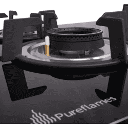 PureFlames Cook Hob Auto Ignition | 3 Burner | Black | S 70