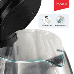 IMPEX STEAMER GK18 Electric Kettle | 1.8 L | Silver And Black