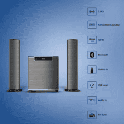 PHILIPS  120 W Bluetooth Home Theatre | MMS2220B/94 | Black , 2.1 Channel