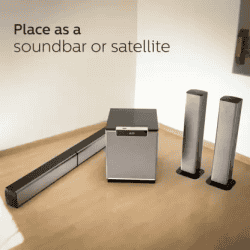 PHILIPS  120 W Bluetooth Home Theatre | MMS2220B/94 | Black , 2.1 Channel