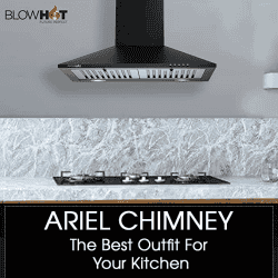 Blowhot 60 Cms Ariel Chimney | 800 m3/h | Black