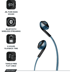 JBL Bluetooth Headset | In the Ear | T205BT | Blue