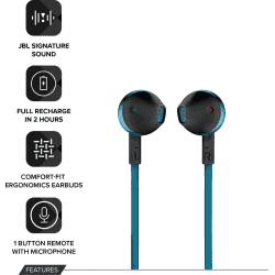 JBL Bluetooth Headset | In the Ear | T205BT | Blue