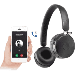 Portronics Bluetooth Headset | POR-317  | On the Ear Muffs M  | Black