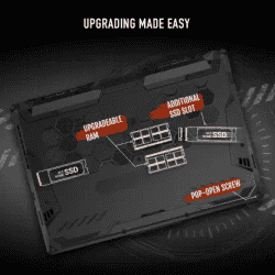 ASUS TUF Gaming A17 with 90Whr Battery Ryzen 7 Octa Core AMD R7-4800H | 8 GB/512 GB SSD | FA706ICB-HX061W | Graphite Black