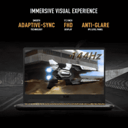 ASUS TUF Gaming A17 with 90Whr Battery Ryzen 7 Octa Core AMD R7-4800H | 8 GB/512 GB SSD | FA706ICB-HX061W | Graphite Black