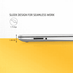 HP Laptop Core i3 11th Gen | 8 GB/1 TB HDD/256 GB SSD | 15s-du3612TU Thin and Light Laptop | Natural Silver