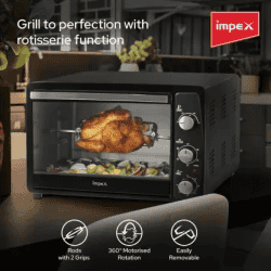 IMPEX OTG MICROWAVE OVEN | 45 Litre |  MOTG 45 | Black