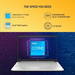 HP Laptop Core i3 11th Gen | 8 GB/512 GB SSD | 15S-FQ2717TU Thin and Light Laptop | Natural Silver
