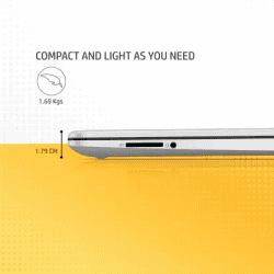 HP Intel Core i5 11th Gen | 8 GB/512 GB SSD | 15S-FR4000TU Thin and Light Laptop | Natural Silver