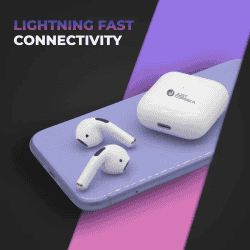 CORSECA Plum Truly Wireless Powerbuds Bluetooth Headset | JST406 | White