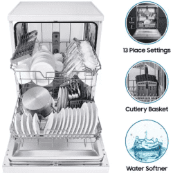 SAMSUNG DW60M5042FS/TL Free Standing 13 Place Settings Dishwasher |