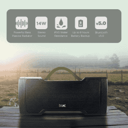 BOAT STONE 1010 BLUETOOTH SPEAKER NEW MSI | 3000mAh Batter |  IPX5 waterproof | Black
