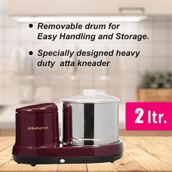 Blueberrys Tabletop Wet Grinder | 150W | 2 L | Cherry Red