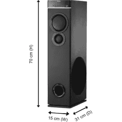 PHILIPS SPA9080B 80 W Bluetooth Tower Speaker | Black