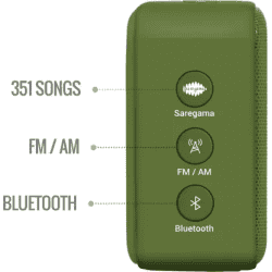 SAREGAMA Carvaan Mini Hindi  Bluetooth Speaker | Green
