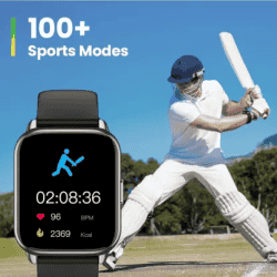 AMAZFIT POP 2 BLACK SMART WATCH A2290 MSI | HD AMOLED Display |  BT Calling  Smartwatch | Black Strap