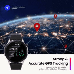 Amazfit GTR 4 | 1.43AMOLED display | Bluetooth calling | 6 satellite GPS positioning system | Black Strap