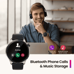 Amazfit GTR 4 | 1.43AMOLED display | Bluetooth calling | 6 satellite GPS positioning system | Black Strap